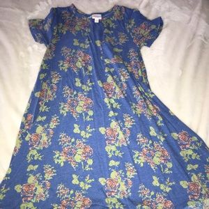 Blue floral Size XXS LuLaRoe Carly